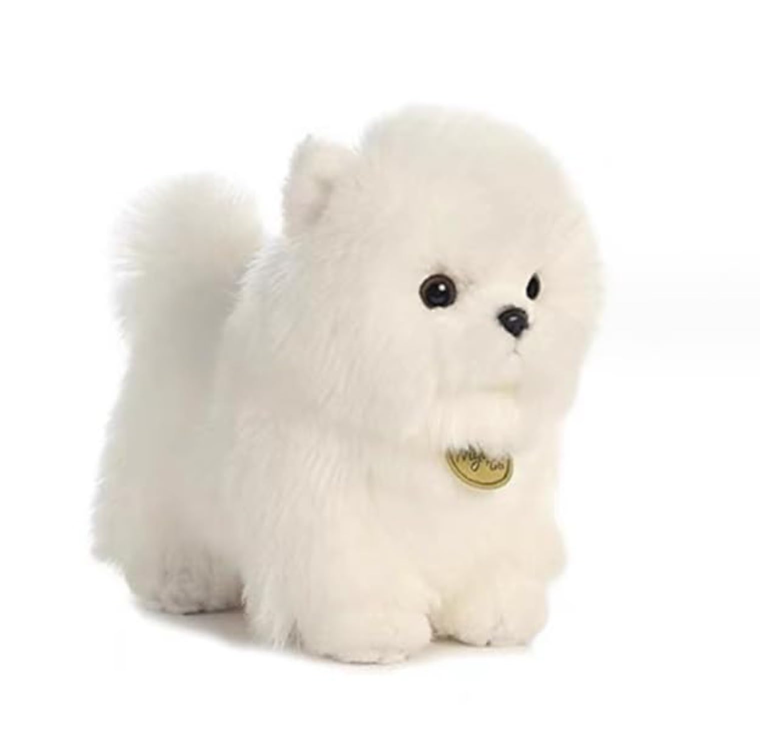 Amazon.co.jp: おもちゃの犬は長い絹のような白いコートで飼育